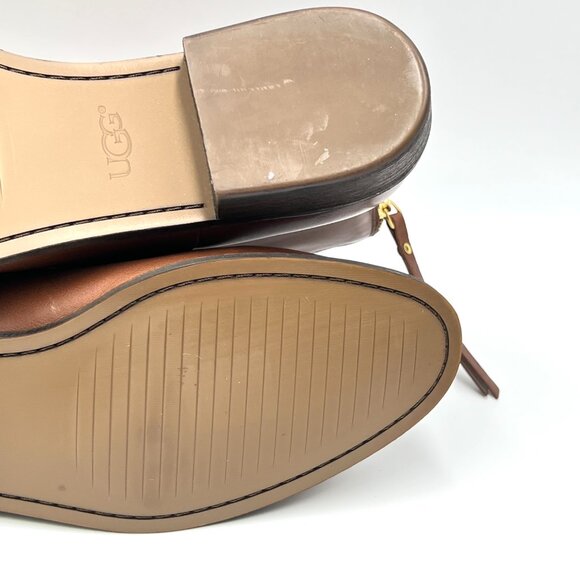 UGG Womens‎ Size 9.5 Bruno Brown Leather Ankle Boots Shoes - Picture 10 of 16